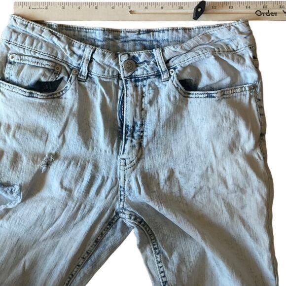 Original Use Distressed Light Wash Mens Size 30 Jeans - Picture 2 of 10